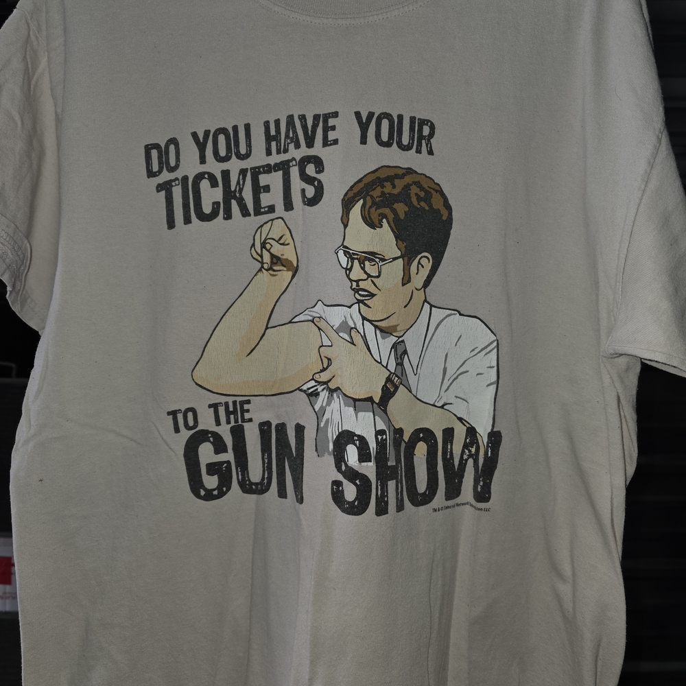 Men's White Graphic Tee with Humorous Print